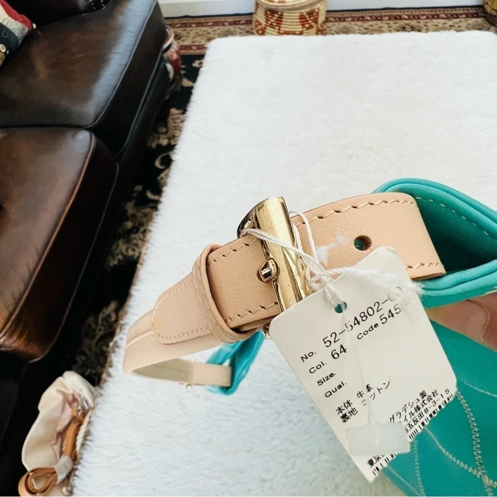 Ceci Ou Cela Plus Une Aqua Green Genuine Leather Shoulder/Hobo Bag